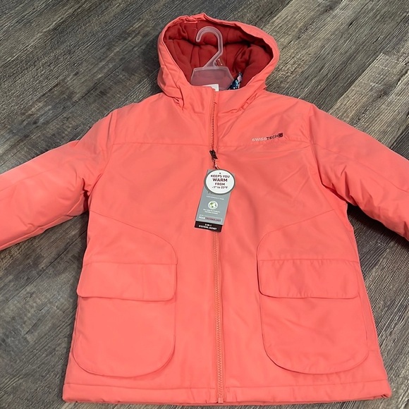 Swiss Tech Girls 3-in-1 Systems Winter Jacket with Hood - Picture 1 of 16